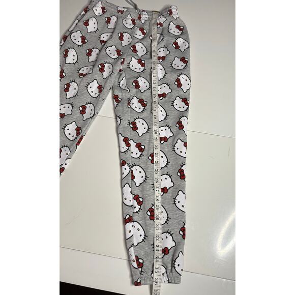 Hello Kitty Womens Sweatpants Joggers Gray Allover Print Sanrio M Hybrid Apparel - Picture 6 of 7